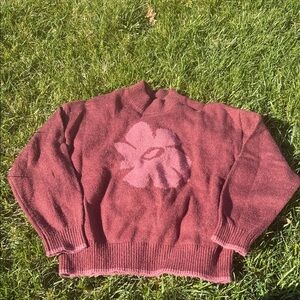 Rhythm Floral Knit Women's Sweater - Maroon